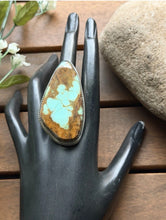 Load image into Gallery viewer, Navajo Native Sterling Silver Number 8 Turquoise Adjustable Ring Leslie Nez Gift