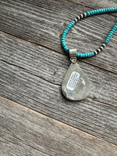 Load image into Gallery viewer, Navajo sterling silver turquoise necklace pendant