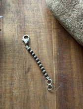 Load image into Gallery viewer, Necklace Chain Extender Sterling Silver Pearls Bead 4mm 2 Inch Lobster Clasp