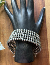 Load image into Gallery viewer, Multi Strand Sterling Silver 5mm Pearls Bead Bracelet. 7 Inch. Gift