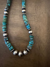Load image into Gallery viewer, Sterling silver turquoise necklace 18 inch