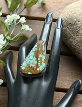 Load image into Gallery viewer, Navajo Native Sterling Silver Number 8 Turquoise Adjustable Ring Leslie Nez Gift
