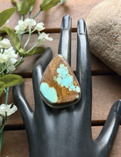 Load image into Gallery viewer, Navajo Native Sterling Silver Number 8 Turquoise Adjustable Ring Leslie Nez Gift