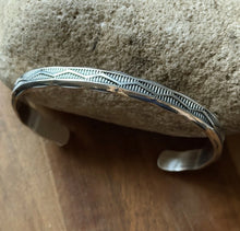 Load image into Gallery viewer, Sunshine Reeves Sterling Silver Stacker Cuff Bracelet Navajo Native Gift
