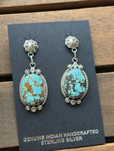 Load image into Gallery viewer, Navajo 925 Sterling Silver Turquoise Earrings KY Southwestern
