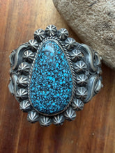 Load image into Gallery viewer, Navajo sterling silver turquoise cuff bracelet