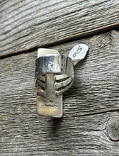 Load image into Gallery viewer, Native American Sterling Silver Blue Turquoise Ring. Size 9.5 Travis J