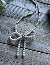 Load image into Gallery viewer, Bow Sterling Silver Freshwater Pearls Bead Necklace. 18 inch