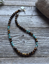 Load image into Gallery viewer, Tommy Rosita Singer T R Sterling Silver Tigers Eye Choker Bead Necklace 15 Inch