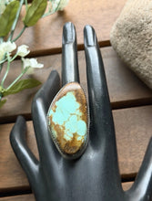 Load image into Gallery viewer, Navajo Native Sterling Silver Number 8 Turquoise Adjustable Ring Leslie Nez Gift
