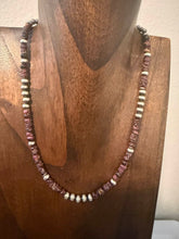Load image into Gallery viewer, Sterling silver purple spiny oyster necklace 18inch