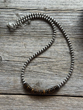 Load image into Gallery viewer, Tigers Eye 4mm Sterling Silver Pearls Choker Bead Necklace. 16 Inch. Gift