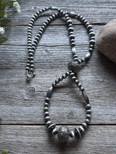 Load image into Gallery viewer, Southwestern Sterling Silver Pearls Jackla Multi Bead Necklace 32 Inch Gift