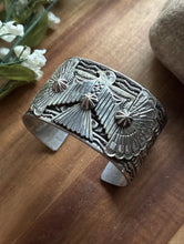 Load image into Gallery viewer, Sunshine Reeves Sterling Silver Thunderbird Cuff Bracelet Navajo Gift