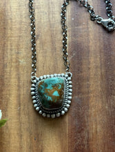 Load image into Gallery viewer, Navajo Sterling Silver Royston Turquoise Chain Lariat Necklace C Yazzie