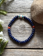 Load image into Gallery viewer, Lapis Multi Stone 6.5 Inch Stretch Elastic Stretchy Bead Bracelet Gift