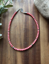 Load image into Gallery viewer, Tommy Rosita Singer T R Sterling Silver Pink Choker Bead Necklace 15 Inch
