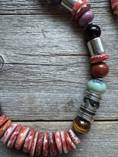 Load image into Gallery viewer, Tommy &amp; Rosita Singer T R Sterling Silver Red Spiny Oyster Bead Necklace 28”