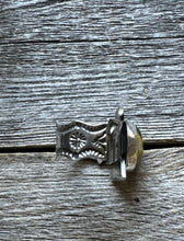 Load image into Gallery viewer, Sunshine Reeves Sterling Silver Bumblebee Jasper Thunderbird Stamped Ring Size 9