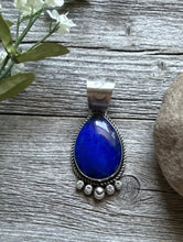 Load image into Gallery viewer, Native American Navajo Sterling Silver Lapis Pendant R Yazzie Gift