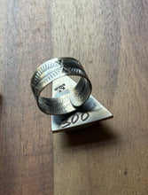 Load image into Gallery viewer, Native American Sterling Silver Turquoise Adjustable Ring. K Yazzie