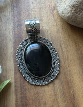 Load image into Gallery viewer, Native American Navajo Sterling Silver Black Onyx Pendant Etta Enditto Gift