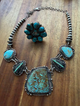 Load image into Gallery viewer, Navajo sterling silver turquoise necklace set