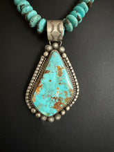 Load image into Gallery viewer, Navajo sterling silver turquoise pendant necklace etta Endito