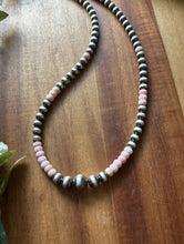 Load image into Gallery viewer, Southwestern Sterling Silver Pink Conch W Pearls Bead Necklace 18 inch Gift