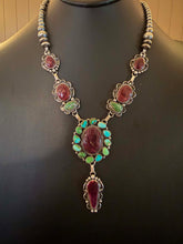 Load image into Gallery viewer, Navajo sterling silver purple spiny sonoran necklace
