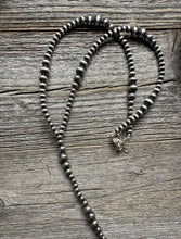 Load image into Gallery viewer, Sterling Silver Multi Graduated W Pearls Bead Lariat Y Necklace. 26 inch