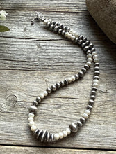 Load image into Gallery viewer, Freshwater Pearls Multi Graduated Sterling Silver Bead Necklace 18 inch