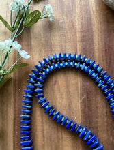 Load image into Gallery viewer, Sterling Silver Graduated Blue Lapis Turquoise Bead Necklace. 26 inch. Gift