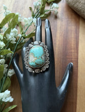 Load image into Gallery viewer, Navajo Sterling Silver Turquoise Adjustable Ring Etta Enditto Gift