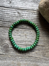 Load image into Gallery viewer, Green Turquoise 7 Inch Stretch Bead Bracelet Gift Southwestern