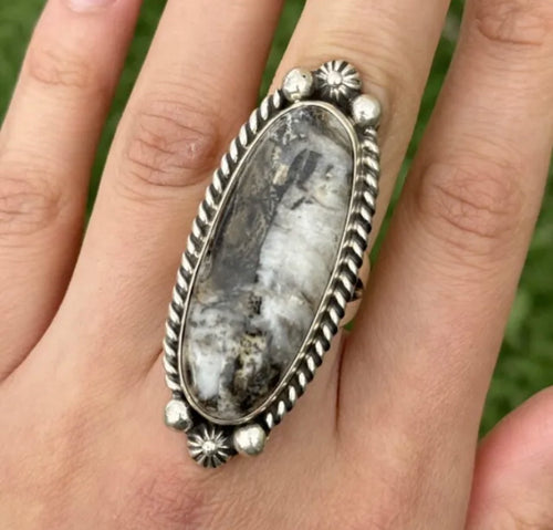Native American Navajo 925 Sterling Silver Wild Horse Handmade Ring Size 9 ES
