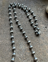 Load image into Gallery viewer, Sterling Silver 10mm Pearls Rosary Bead Necklace. 20 Inch.