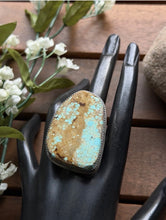Load image into Gallery viewer, Navajo Native Sterling Silver Number 8 Turquoise Adjustable Ring Leslie Nez Gift