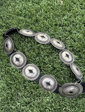 Load image into Gallery viewer, Calvin Martinez Native American Navajo Sterling Silver Concho Belt Signed