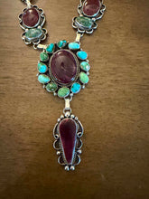Load image into Gallery viewer, Navajo sterling silver purple spiny sonoran necklace