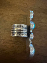 Load image into Gallery viewer, Navajo sterling silver mutistone ring adjustable size