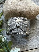 Load image into Gallery viewer, Sunshine Reeves 925 Sterling Silver Thunderbird Cuff Bracelet. Navajo