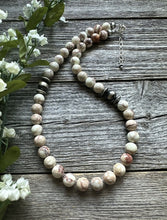 Load image into Gallery viewer, Sterling Silver Wild Horse Round Bead Necklace. 18 inch