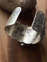 Load image into Gallery viewer, Native American Sterling Silver Palomino Turquoise Cluster Cuff Bracelet. RY