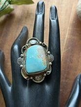 Load image into Gallery viewer, Navajo Sterling Silver Royston Turquoise Adjustable Ring Etta Enditto Gift