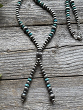 Load image into Gallery viewer, Jacla Sterling Silver Multi Graduated Turquoise Pearls Bead Necklace 24 inch