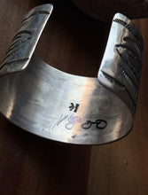 Load image into Gallery viewer, Navajo Native American Sterling Silver Blue Turquoise Cuff Bracelet Signed