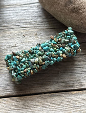 Load image into Gallery viewer, Blue Turquoise Nuggets 7 Inch Stretch Elastic Stretchy Bead Bracelet Gift