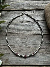 Load image into Gallery viewer, Sterling Silver 4mm Pearls Purple Spiny Oyster Bead Necklace Choker 14 inch