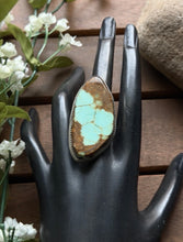 Load image into Gallery viewer, Navajo Native Sterling Silver Number 8 Turquoise Adjustable Ring Leslie Nez Gift